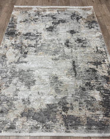 Ковер турецкий MA57A LUXURY DOKU (Бамбуковый шелк, серый)