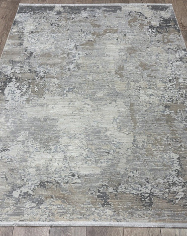 Ковер турецкий MA57B LUXURY DOKU (Бамбуковый шелк, серый)