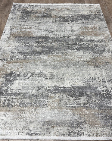 Ковер турецкий MA56A LUXURY DOKU (Бамбуковый шелк, серый)