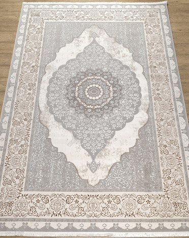 Ковер российский 27715-23353 Лакшери (PP Heatset Высокоплотный, бежевый, серый)