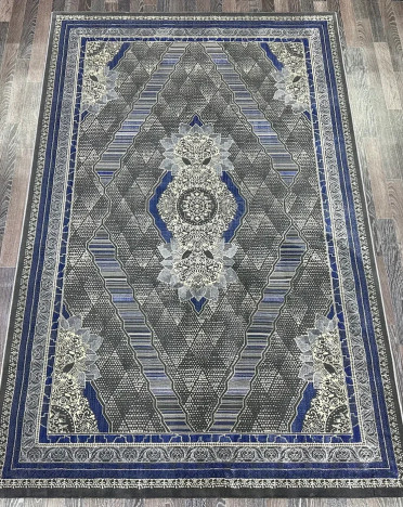 Ковер турецкий A3381A Lisa (Полиэстер, синий, серый)