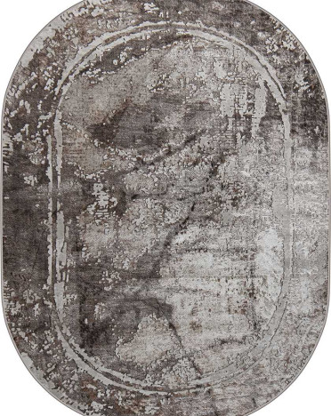 Ковер турецкий овальный 38557A Eliza (полиэстер хит сет, коричневый)