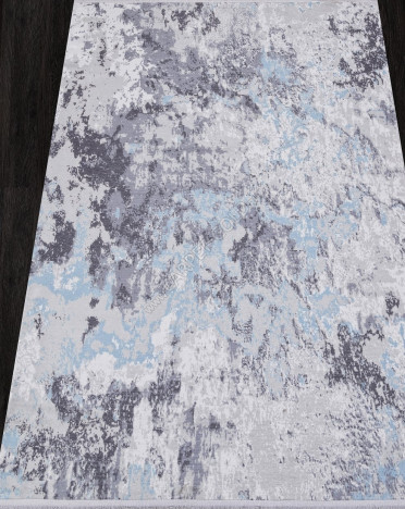 Ковер турецкий AB071A LOTUS (Полиэстер хит-сет, серый, голубой)