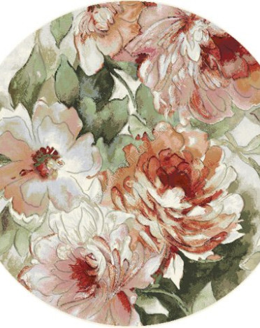 Ковер бельгийский 63421-7474 Argentum Platinum (PP Heatset Высокоплотный, разноцветный) круглый