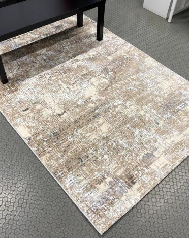 Ковер турецкий S130A Белла (Полиэстер хит-сет, бежевый)