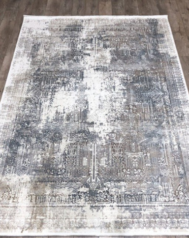 Ковер турецкий 3755 Elexus Olimpos (Бамбуковый шелк, бежевый, серый)