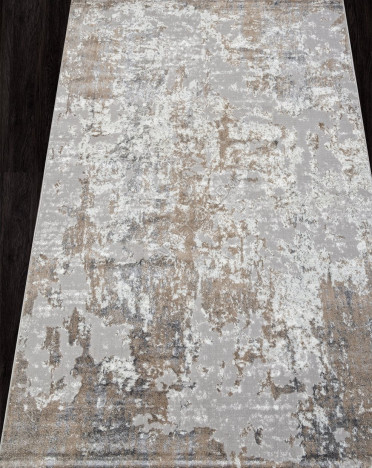 Ковер турецкий 00746B PARADIZE (Полиэстер, бежевый, серый)