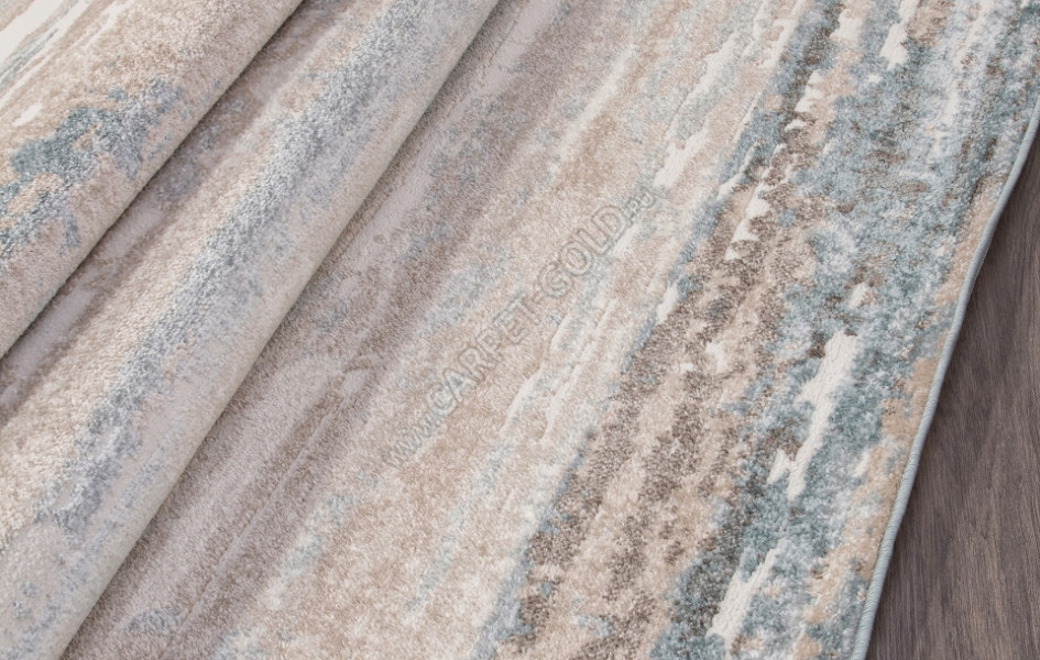 Российский ковер D983 - BEIGE-BLUE - Прямоугольник - коллекция NATUREL