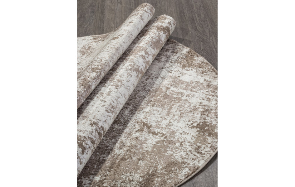 Ковер в стиле модерн F172 - BEIGE - Овал - коллекция ALABAMA