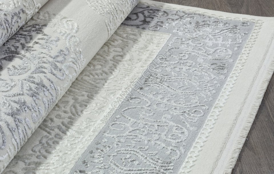 Ковер 00759B - CREAM HB / GREY FDY - Прямоугольник - коллекция SAHARA