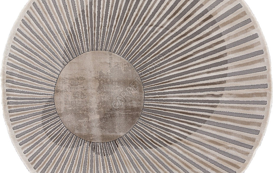 Ковер 00837C - GREY / BROWN - Круг - коллекция SAFIR